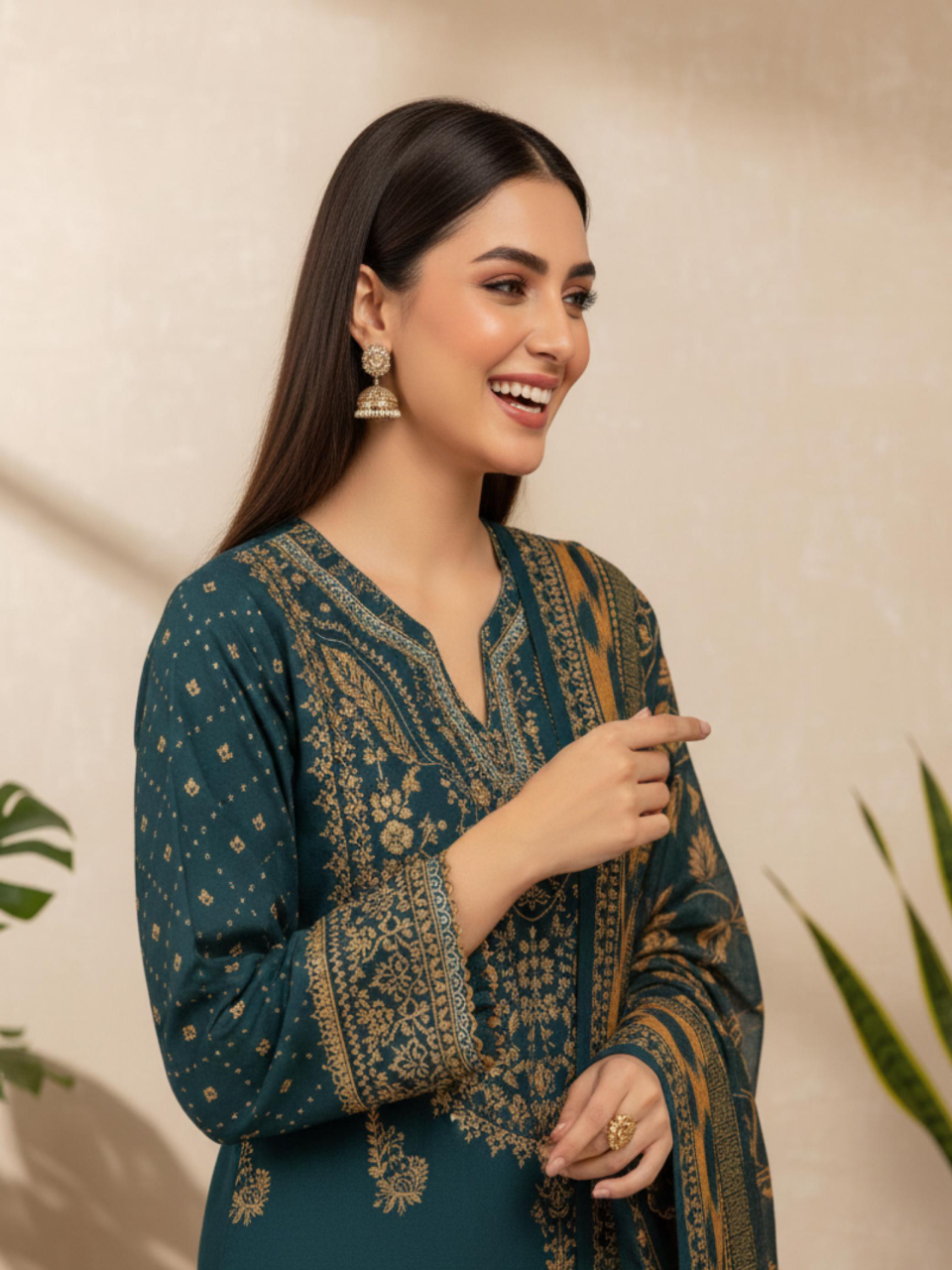 3-Piece Lawn Suit – Elegant Printed Dupatta