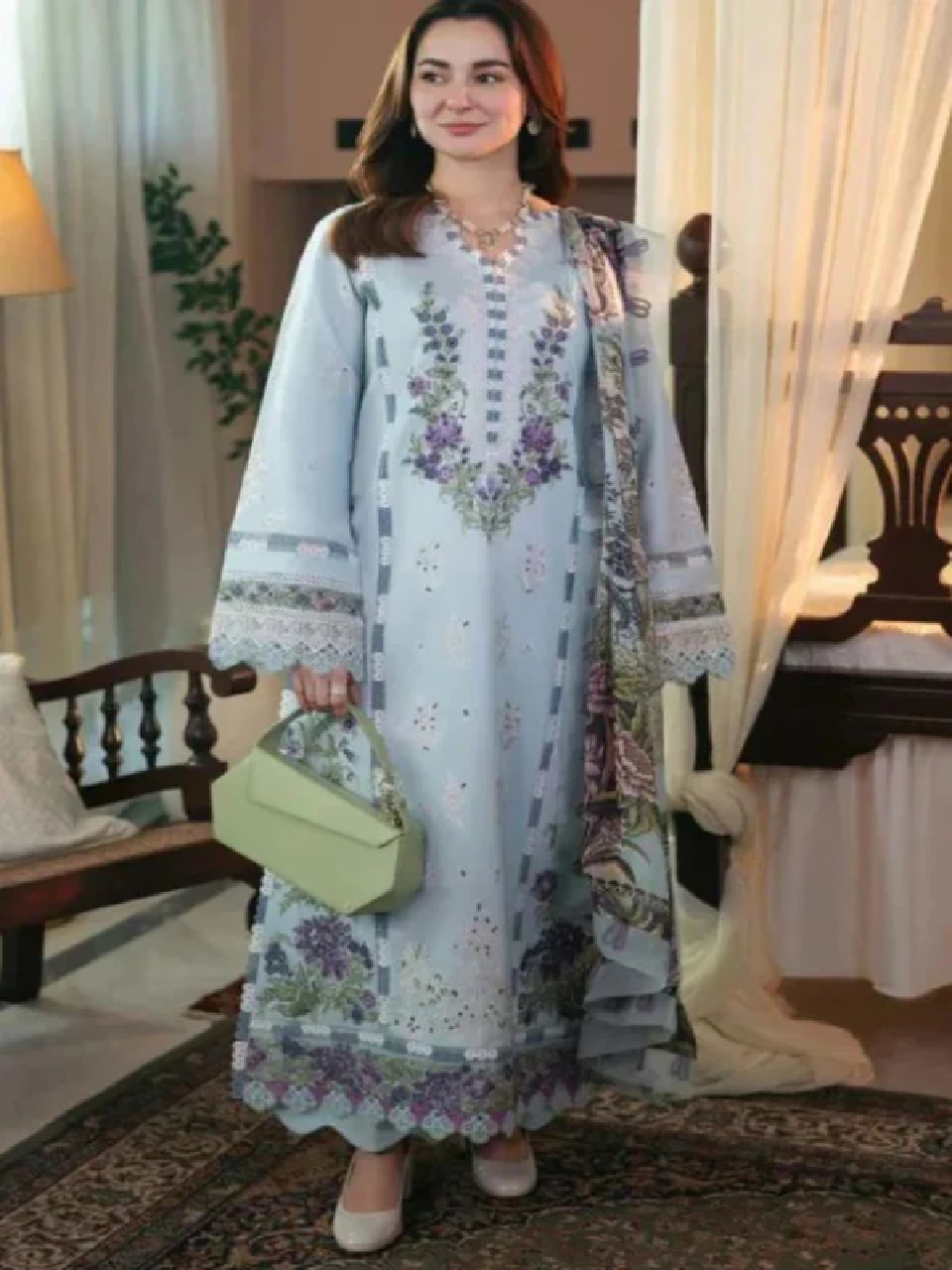 Jade 3PC Airjet Lawn – Embroidered