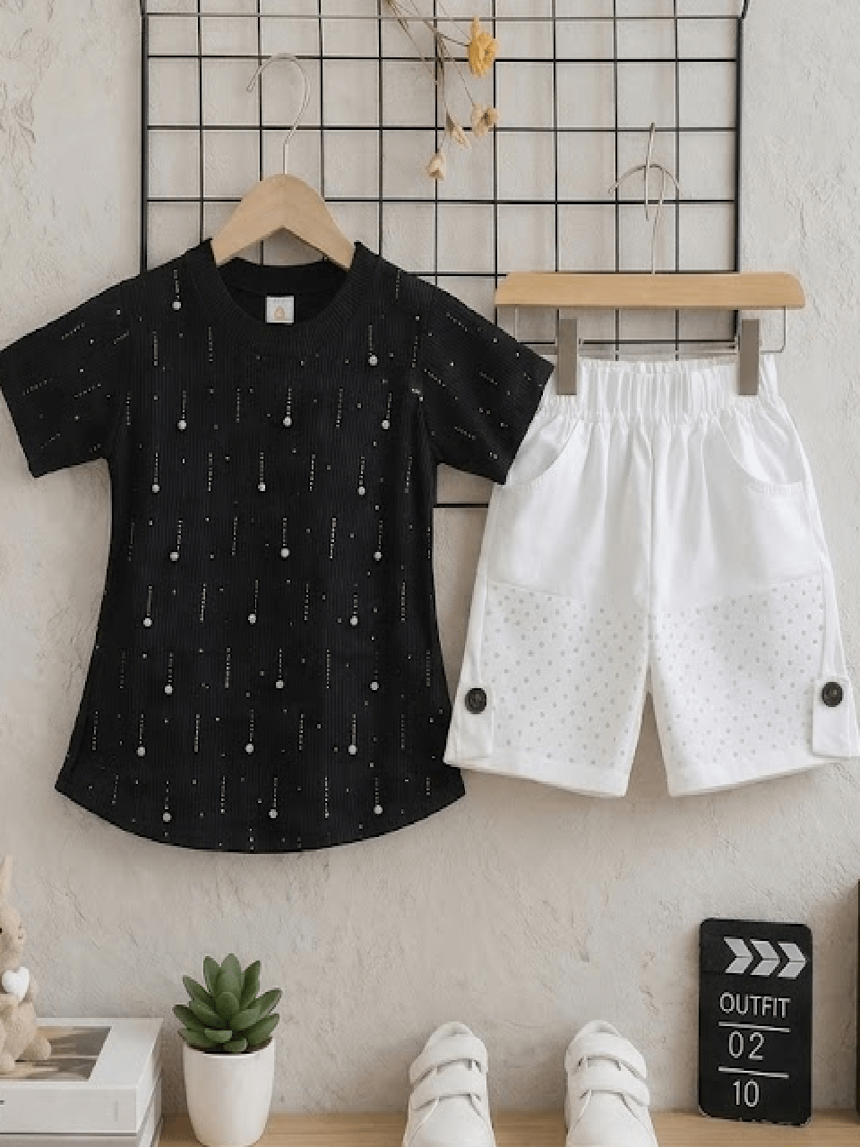 Abiha Styra Kids Happy Bear Printed Shirt & Shorts Set – Summer Wear