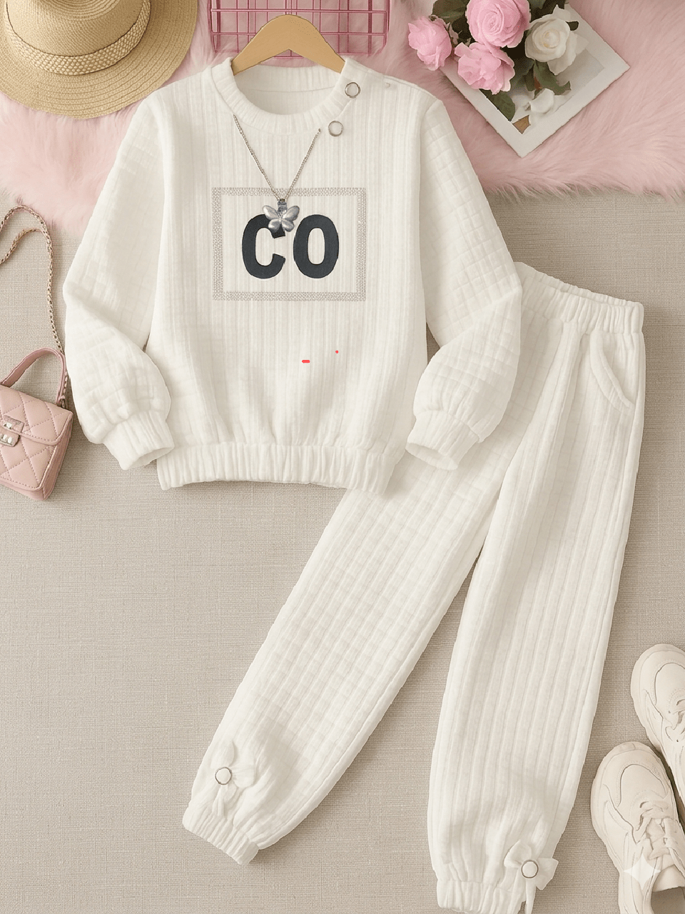 Abiha Styra – Kid  CO Shirt printed & Trouser Co-ord Set