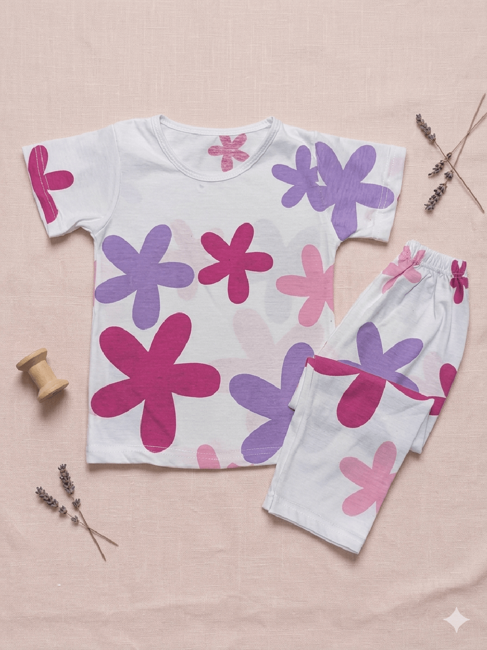 Abiha Styra Floral Print Two-Piece Kid Set