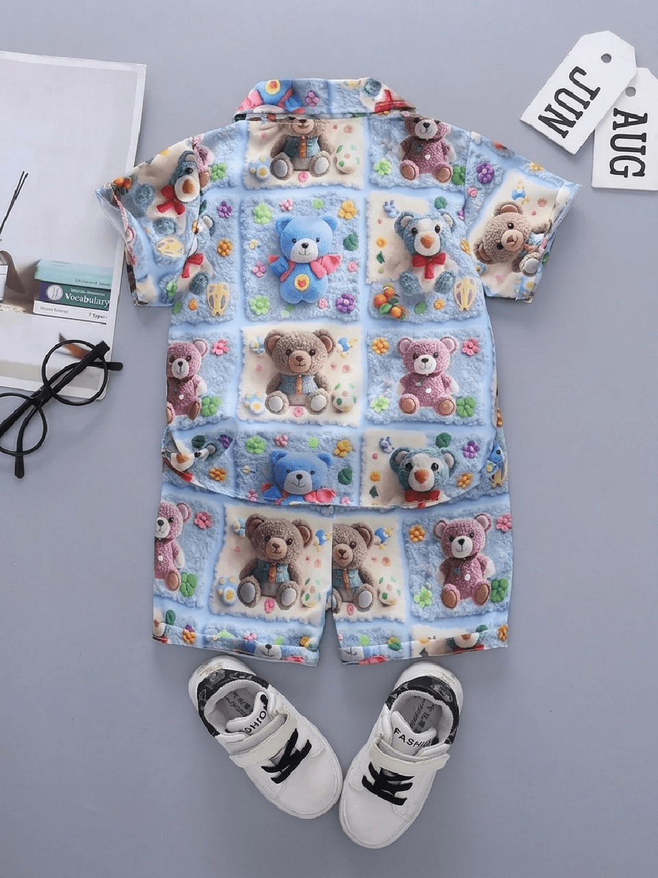 Abiha Styra Summer Kids Wear – Comics Short Set Soft Jersey