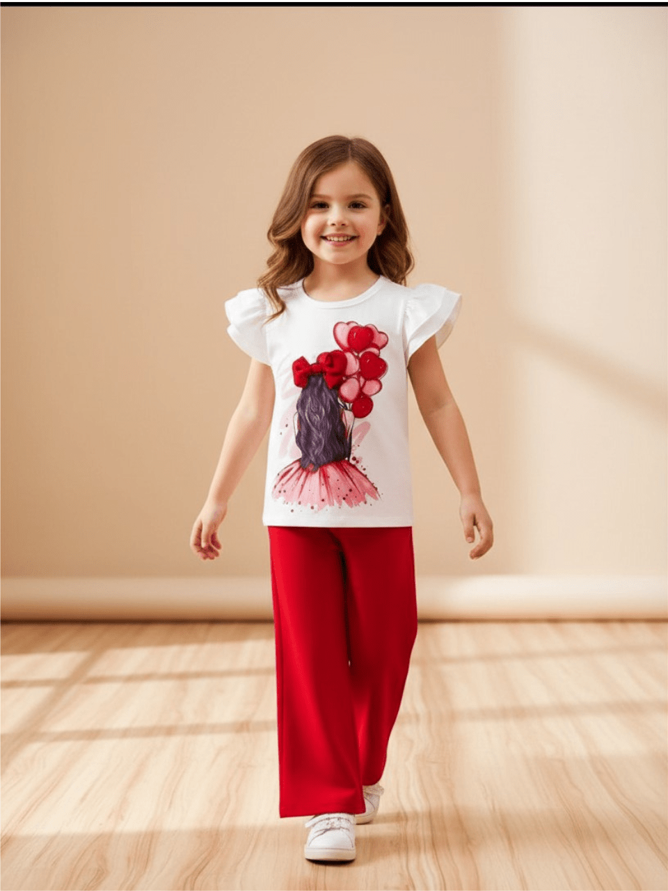 Abiha Styra Red Love Girl Outfit
