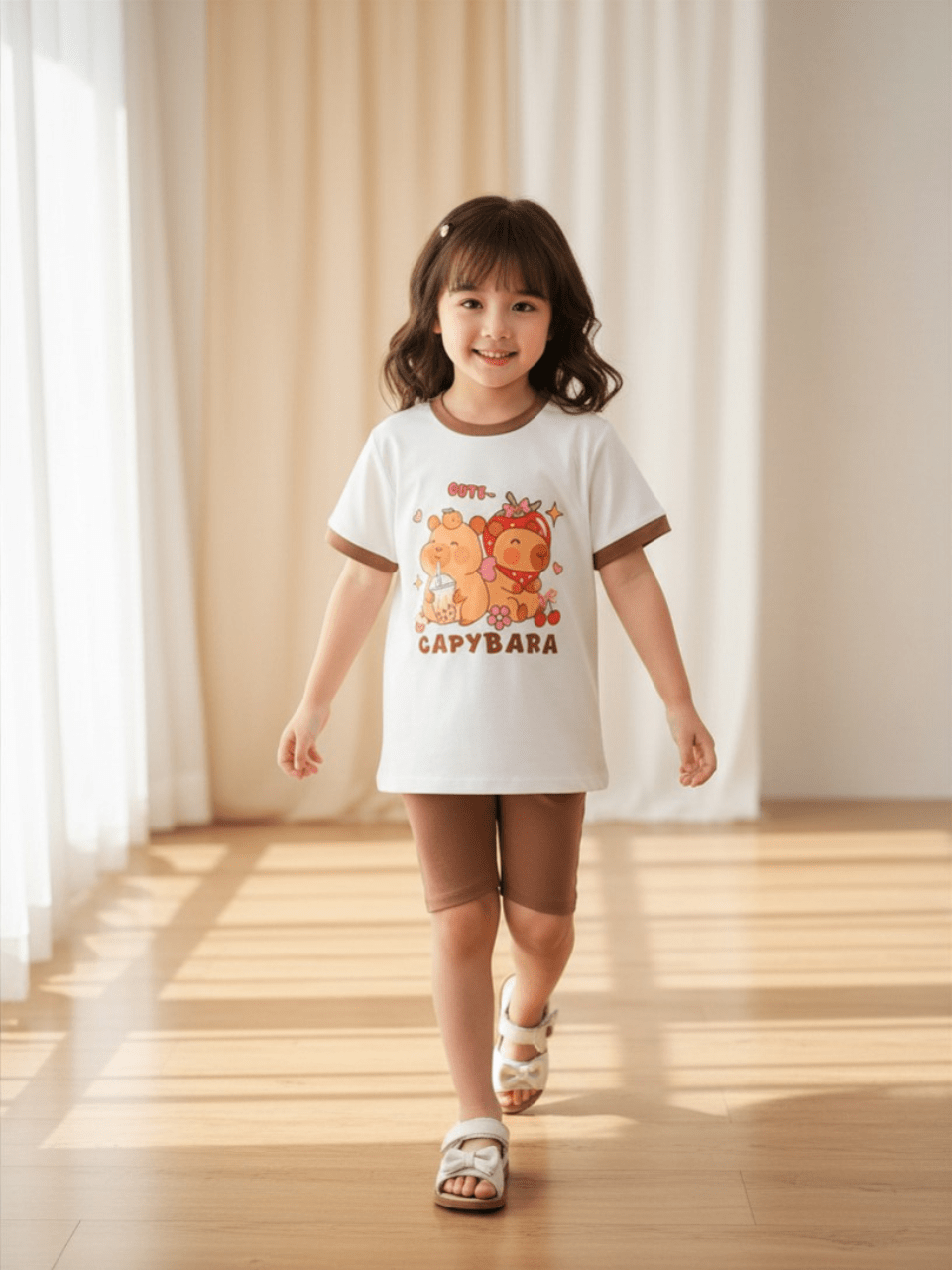 Abiha Styra Capybara T-Shirt & Shorts Set