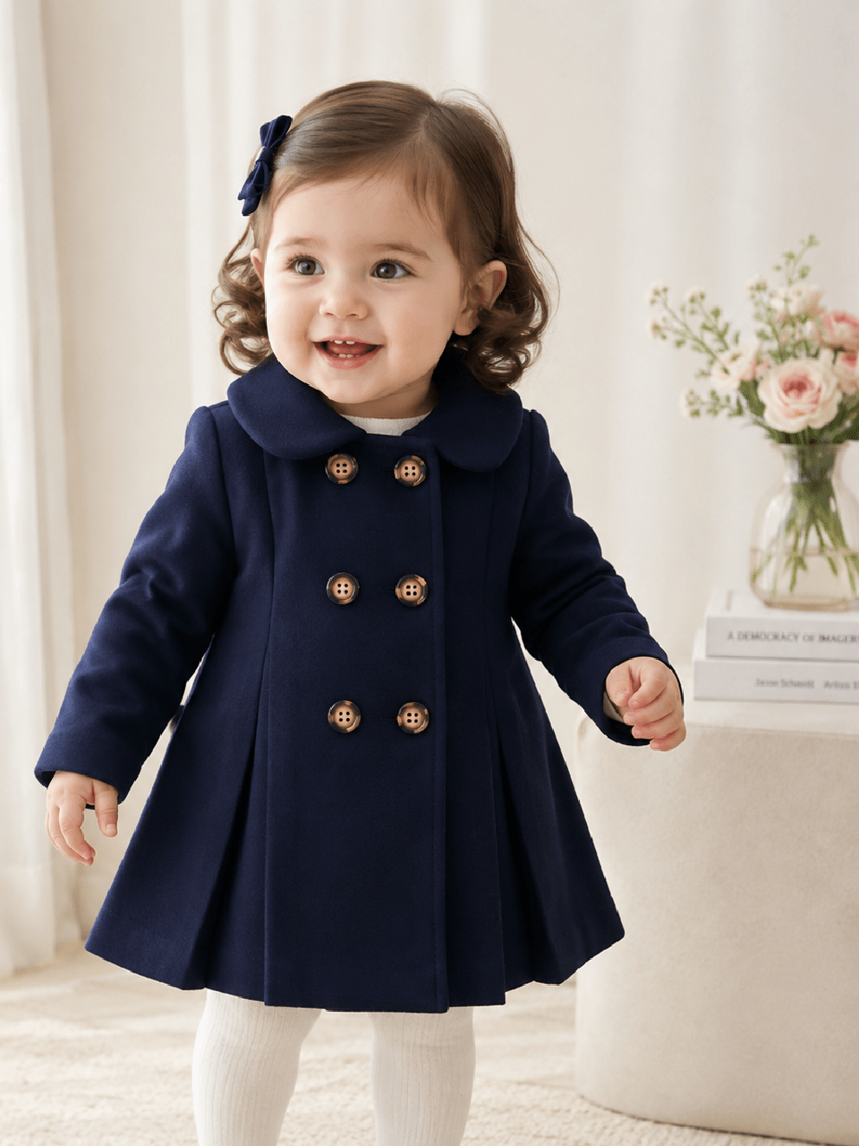 Royal Girls Double-Breasted Winter Coat | 1–10 Years