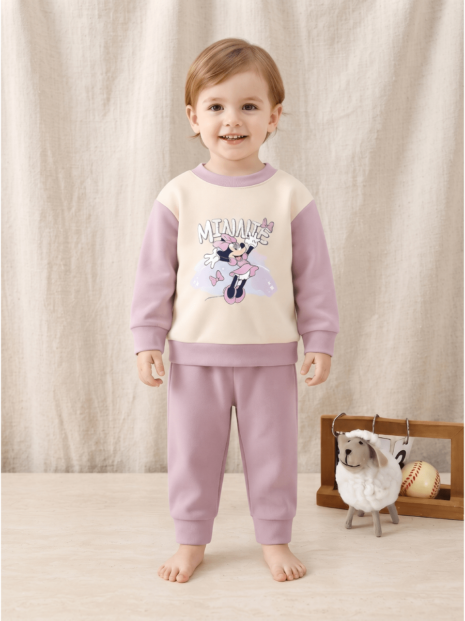 Girls Purple Minnie Mouse Winter Tracksuit | 1–10 Years