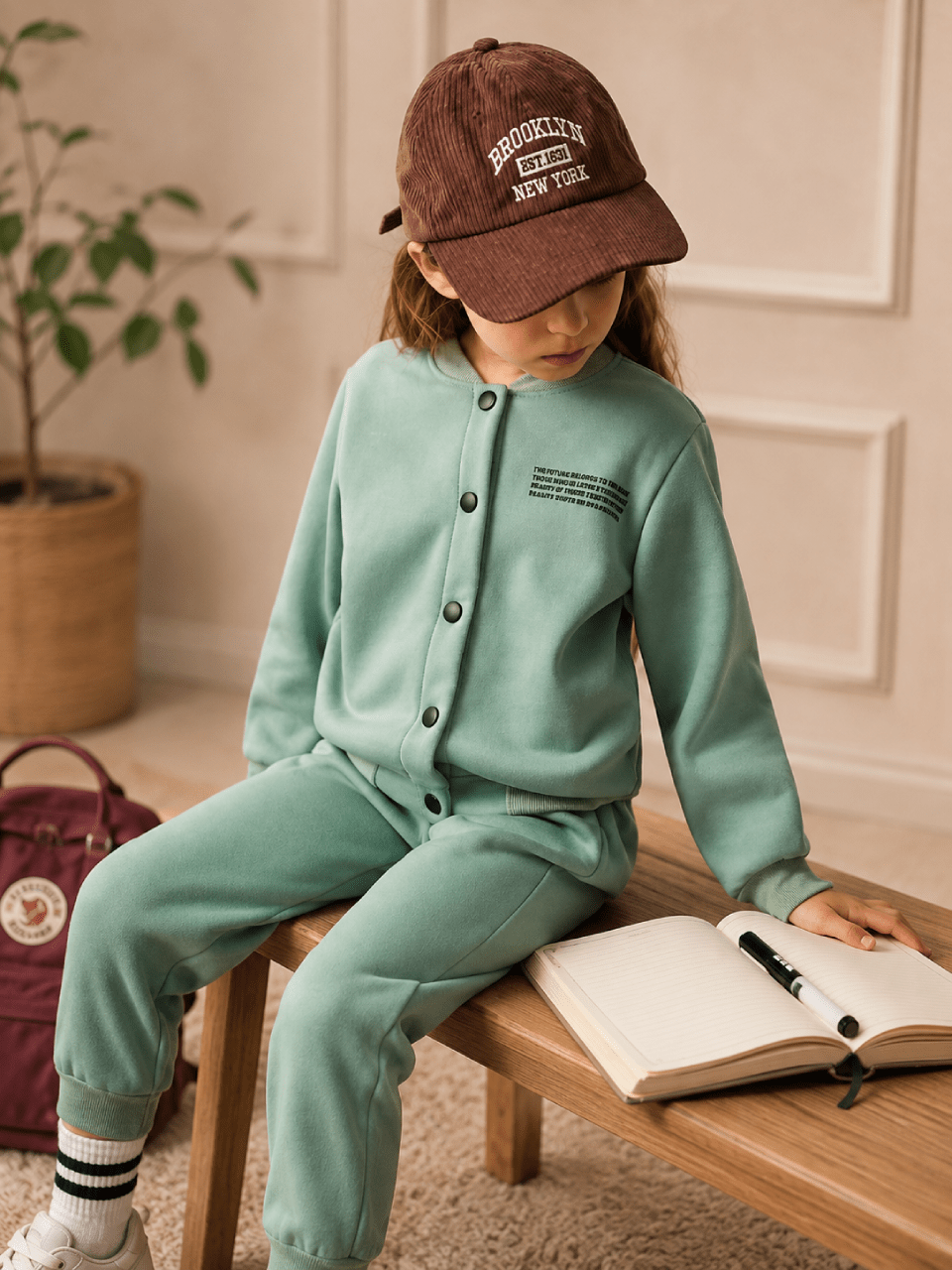 Girls Green Glow Winter Tracksuit | 1–10 Years